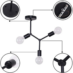 Acheter Stoex Modernes Plafonniers Industrielle Vintage 3 Lumières E27 Douille Lampe Socket Su