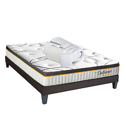 Pack Bellecour 3.0 Pack Prêt à dormir BELLECOUR 3.0 160x200 cm | Matelas Ressorts ensachés + Sommier + Accessoires