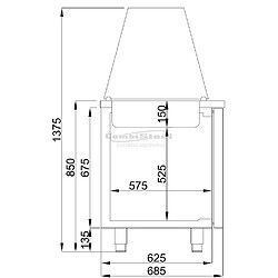 Saladette réfrigérée avec verre - 2 portes - Combisteel