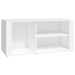 vidaXL Armoire à chaussures Blanc 100x35x45 cm Bois d'ingénierie