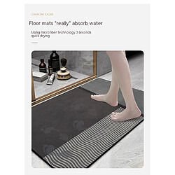 LUUCOZK Tapis de bain antidérapants absorbants à séchage rapide, décoration de salle de bain, motif 2-45 x70CM pas cher