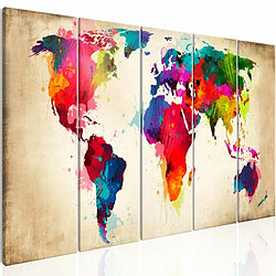 Paris Prix Tableau Imprimé Bright Continents 90 x 225 cm 