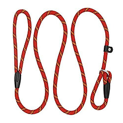 Universal Plomb glissant pour chien, 125cm extrêmement résistant corde de laisse d'entraînement pour chien puissant corde réglables pour animaux de compagnie pour chien, rouge 