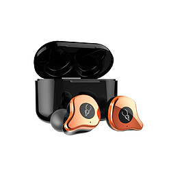 LUUCOZK Écouteurs intra-auriculaires stéréo Bluetooth 5.0 Sabbat E12 - Casque sans fil avec boîtier de charge - Cuivre