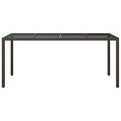 Avis Maison Chic Table de jardin | Table d'extérieur Marron 190x90x75 cm Verre trempé/résine tressée -GKD70929