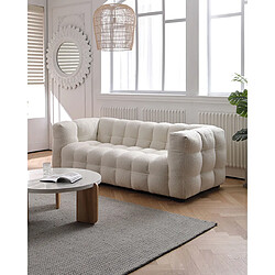 Avis UNIQKA Altaya - Canapé 3 places en tissu bouclé blanc