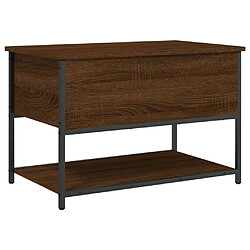 Maison Chic Banc de rangement | Meuble de rangement d'Entrée | Coffres d'Intérieur chêne marron 70x42,5x47 cm bois d'ingénierie -MN70429