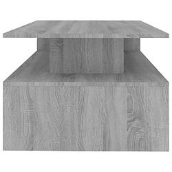 Avis vidaXL Table basse Sonoma gris 90x60x42,5 cm Bois d'ingénierie