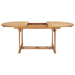 Avis Maison Chic Table de jardin | Table d'extérieur extensible 150-200x100x75 cm Teck solide -GKD10456