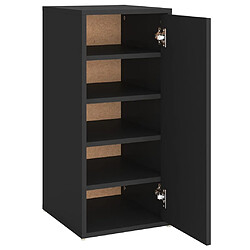 vidaXL Armoire à chaussures Noir 32x35x70 cm Bois d’ingénierie