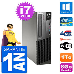 PC Lenovo M91p SFF Intel i7-2600 RAM 8Go Disque Dur 1To Windows 10 Wifi - Occasion