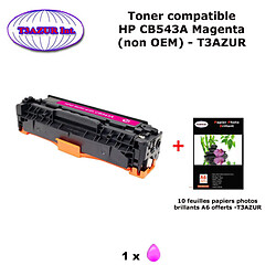 Toner générique HP 125A, CB543A pour HP Color LaserJet CM1312 CP1215 CP1515 CP1518 CP1518 Magenta+ 10f papiers photos A6 -T3AZUR 