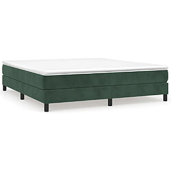 vidaXL Sommier à lattes de lit et matelas Vert foncé 160x200cm Velours