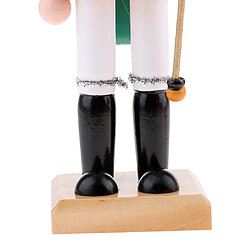 25cm figurine casse-noisette en bois ornements de noel décorateur solider avec canne