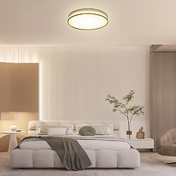 Avis NETTLIFE Plafonnier LED Rond Blanc 30CM Moderne 12W avec Abat-Jour en Tissu 3000K Blanc Chaud pour Salon Chambre