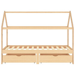 Avis Maison Chic Lit d'Enfant Chambre - Cadre de lit pour enfant avec tiroirs Bois de pin massif 90x200 cm -MN50204