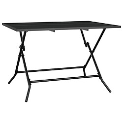 vidaXL Table de jardin pliable anthracite 110x80x72 cm maille d'acier