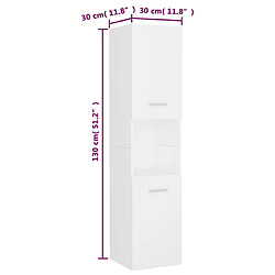 vidaXL Ensemble de meubles de salle de bain Blanc Bois d'ingénierie pas cher