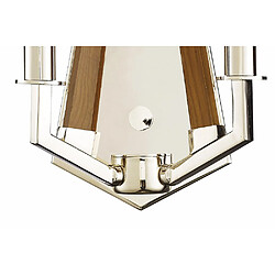 Acheter Luminaire Center Applique murale Hilton 2 Ampoules E14 Polished Nickel/bois taupe