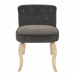 Paris Prix Fauteuil en Velours Design Eleonor 68cm Gris