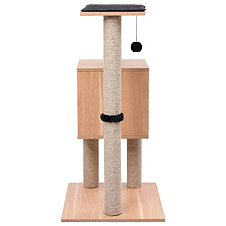 Avis Arbre à chat,niche pour chat avec tapis à gratter en sisal 82 cm -MN83965