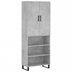 Maison Chic Buffet,Meuble de Rangement,commode pour salon,Cuisine Gris béton 69,5x34x180 cm Bois d'ingénierie -MN66757