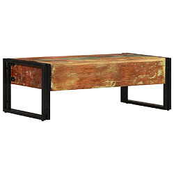 Avis vidaXL Table basse avec 3 tiroirs Bois de récupération 100x50x35 cm