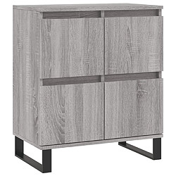 Maison Chic Ensemble de 3 Buffets,commode,console pour rangement Sonoma gris Bois d'ingénierie -MN43355 pas cher