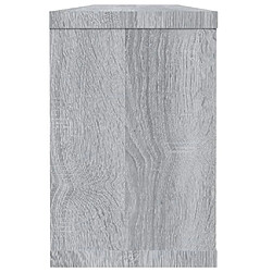 Acheter vidaXL Étagères murales cube 2 pcs Sonoma gris 60x15x23 cm Bois