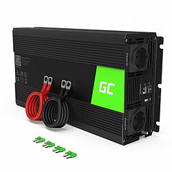 Green Cell® 1500W/3000W 24V 220V/230V Convertisseur de Tension Camion Solaire Modifiée Volts Sinus Power Inverter sinusoïdale DC AC, Onduleur Transformateur avec Allume Cigare Prise Electrique