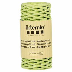 Artemio Fil de papier kraft vert anis 2mm x 25 m