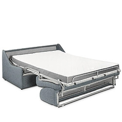 Avis Inside 75 Canapé lit RISTRETTO express compact 140cm matelas 16cm tissu tweed gris clair