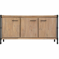 Atmosphera, Createur D'Interieur Buffet design bois et métal industriel Siam - L. 160 x H. 80 cm - Noir