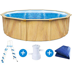 Habitat Et Jardin Piscine acier ronde aspect bois Punta cana - Ø 3.6 x 1.20 m