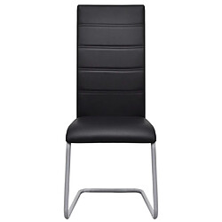 Avis Decoshop26 Lot de 4 chaises de salle à manger cuisine cantilever noir synthétique CDS021417