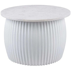 LEITMOTIV Table basse en métal Luscious Blanc.