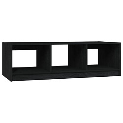 vidaXL Table basse noir 110x50x34 cm bois de pin massif