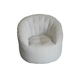 Alter Fauteuil rond rembourré, couleur blanche, Dimensions 80 x 80 x 80 cm