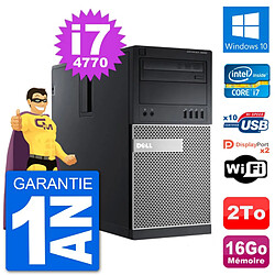 PC Tour Dell 9020 Intel Core i7-4770 RAM 16Go Disque Dur 2To Windows 10 Wifi · Occasion 