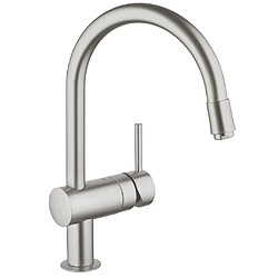 Grohe - Mitigeur évier avec bec mousse acier SuperSteel Minta - 32918DC0 