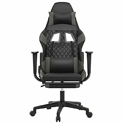 Avis Maison Chic Chaise de jeu, Chaise gaming avec repose-pied, Fauteuil gamer,Chaise de Bureau Noir et gris Similicuir -GKD21842