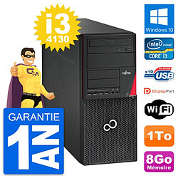 PC Tour Fujitsu Esprimo P720 Intel i3-4130 RAM 8Go Disque 1To Windows 10 Wifi - Occasion