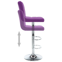 Avis vidaXL Tabourets de bar lot de 2 violet similicuir