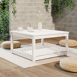 Avis Maison Chic Table de jardin | Table d'extérieur blanc 82,5x82,5x45 cm bois massif de pin -GKD46602