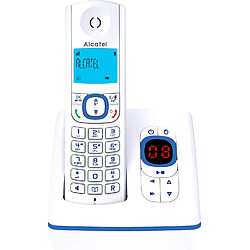 Alcatel telephone SOLO sans fil DECT avec fonction main libres et répondeur blanc bleu