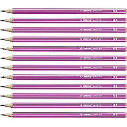 Newtons STABILO pencil 160 - Lot de 12 crayons graphite HB avec tête trempée - Rose