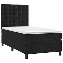 Avis Sommier à lattes,Cadre à lattes de lit pour Adulte matelas et LED Noir 100x200 cm Velours -MN87412