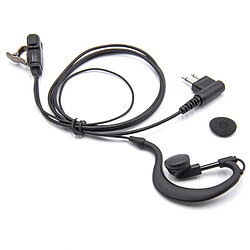 vhbw Casque d'écoute pour Motorola CP040, GP300, GP600, GP68, GP73, GP88 radio walkie Talkie PTT 