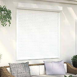 vidaXL Volet roulant aluminium 130x140 cm blanc 