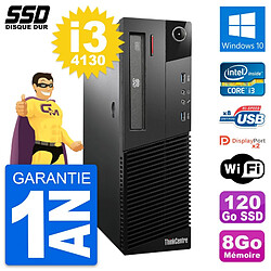 PC Lenovo ThinkCentre M93p SFF Intel i3-4130 RAM 8Go SSD 120Go Windows 10 Wifi - Occasion